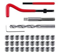 Eighosee Kit di Riparazione Filettature M8x1,25 da 30 Pezzi, Kit di Riparazione Metrico con Punte per Trapano HSS, per Riparazioni Auto