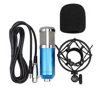 Eighosee Kit microfono a condensatore cardioide professionale con audio in metallo, morsetto antiurto, alta sensibilità, microfono a basso rumore (blu e )