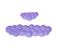 Eighosee Kit Poggiapolsi Cloud Poggiapolsi per Tastiera Poggiapolsi per Mouse Poggiapolsi in Memory Foam per Tastiera Mouse Antiscivolo Facile da Installare Facile da Usare Viola
