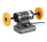 Eighosee Lucidatrice per Gioielli da Banco, Resistente, Lucidatrice per Gioielli da Banco a Velocità Variabile, Legno, Spina Europea DIY Manuale