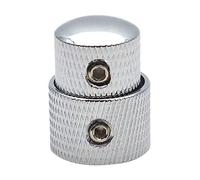 Eighosee Manopole in alluminio per chitarra elettrica, tipo a vite, colore argento