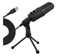 Eighosee Microfono a condensatore portatile per computer USB Microfono da gioco Microfono live con supporto