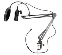 Eighosee Microfono a condensatore USB professionale 35 Stand + Blowout Net Set Computer Registrazione Microfono Regolazione Volume Microfono Adatto per Desktop Computer Notebook Computer