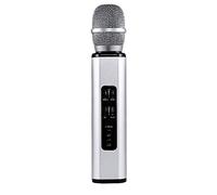 Eighosee Microfono musicale Bluetooth multi funzionale wireless doppio altoparlante portatile Smart Karaoke Mic per telefono cellulare ()