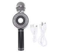 Eighosee Microfono musicale wireless Bluetooth K Song KTV Live Computer Smartphone Microfono (nero)