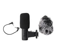 Eighosee Microfono portatile per fotocamera, microfono per video intervista, microfono direzionale con supporto antiurto per smartphone Android, fotocamere DSLR