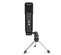 Eighosee Microfono USB a condensatore per registrazione microfono con supporto per computer, telefono, PC, Skype, studio, karaoke, microfono per pendolarismo