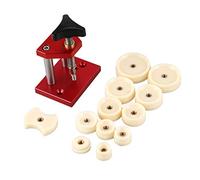 Eighosee Micropress - Pressa per casse di orologi, misura media, resistente, con 12 fustelle in nylon per riparazione orologi, Rosso