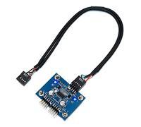 Eighosee Modulo Hub USB 2.0 a 3 porte con base magnetica per desktop, tastiera, mouse, chiavetta USB