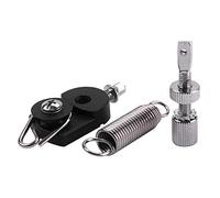 Eighosee Molla a molla per pedale del tamburo, molla in metallo, parti per tamburo, accessori per percussioni (nero)