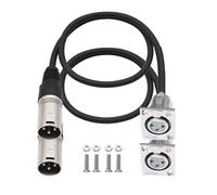 Eighosee Monte Pannello D Tipo XLR 2 Pacchetto, Passa Attraverso il Connettore, D XLR da Femmina A per la Scatola da Stadio Premium, Pannello Patch