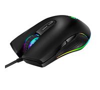 Eighosee Mouse da gioco ergonomico con 4 modalità di retroilluminazione fino a 3200, mouse USB cablato RGB con 7 pulsanti per laptop e lavoro