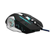 Eighosee Mouse da gioco, mouse ottico USB, mouse da gioco RGB, mouse per PC cablato,6 pulsanti