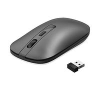 Eighosee Mouse per Computer Portatile Sottile 2.4G Mouse Ottico Portatile con Meno Rumore con Ricevitore USB Adatto per Notebook Desktop Nero