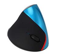 Eighosee Mouse verticale fotoelettrico wireless da 2,4 GUSB, conforme al design ergonomico o al mouse ottico verticale, adatto per PC portatili e desktop (blu)