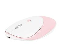 Eighosee Mouse wireless Bluetooth 5.0 + 3.0 + 2.4 G, in lega di alluminio, ricarica ultra sottile, modalità silenziosa, per PC e laptop (rosa femminile)