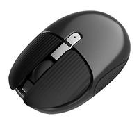 Eighosee Mouse wireless portatile M106 2.4G Mouse ottico muto ricaricabile con ricevitore per PC da ufficio laptop nero
