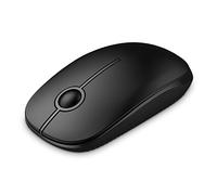 Eighosee Mouse wireless sottile 2.4G con nano ricevitore, meno rumore, mouse ottico portatile portatile per notebook, PC, laptop, computer, nero