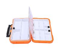 Eighosee Multi-Function Scatola di Immagazzinaggio di Pesca Impermeabile Doppio Strato Arancione Scatola di Plastica Accessori Gancio Attrezzi da Pesca Set di Attrezzi da Pesca Box Set - L