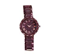 Eighosee Orologio da donna, semplice, impermeabile, casual, al quarzo, stile romano, colore: viola, Viola