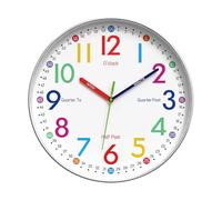 Eighosee Orologio da Parete Digitale da 12 Pollici Orologio da Parete Silenzioso per Bambini con Gestione del Tempo Orologio al Quarzo Orologio da Parete per La Casa 30 cm