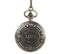 Eighosee Orologio da tasca con doppio chip goffrato in punk,