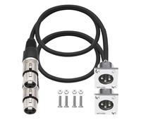 Eighosee Pacchetto 2 Passetto Attraverso il Connettore, D Tipo XLR, D XLR da A Femmina per Scatola da Stadio Premium, Patch Pannello, Montaggio del Pannello