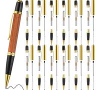Eighosee Penne A Sfera Rotanti In Legno, Confezione da 12, con Piattaforma Girevole In Rame per Progetti Creativi In Classe.