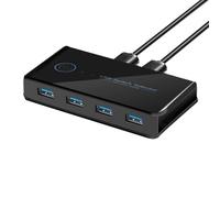 Eighosee Per Switch KVM USB per Switch Condiviso USB 2 in 4 Uscite per Laptop PC Tastiera Mouse Stampante per Switch USB Adattatore Hub USB 3.0
