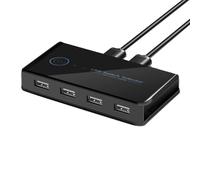 Eighosee Per Switch KVM USB Switcher Condiviso USB 2 in 4 Uscite per Laptop PC Tastiera Mouse Stampante per Switch USB Adattatore Hub USB 2.0
