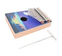 Eighosee Pianoforte da 17 pollici con istruzioni di studio e accordo, in legno, idea regalo per bambini, adulti e principianti (notte)