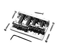 Eighosee Ponte per chitarra a 4 corde Hardtail per Jazz Style, cromato