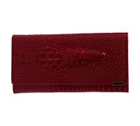 Eighosee Portafoglio da 2016 portamonete in pelle verniciata goffratura 3D portafoglio lungo da (rosso), Rosso