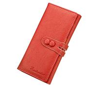 Eighosee Portafoglio da in morbida pelle PU hasp borsa pochette portafogli signora portamonete porta carte porta soldi arancione, Arancione, 19*8*2.5cm