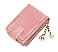 Eighosee Portafoglio da in pelle con fibbia femminile porta carte portamonete femminile piccolo portamonete da rosa, rosa, Taglia