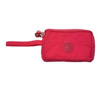 Eighosee Portafoglio da piccolo con rondella in tessuto antirughe, borsa per telefono con cerniere, borsa da trucco portatile , Rosso , Taglia