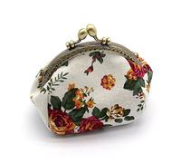Eighosee Portafoglio, signora vintage fiore mini portamonete portafoglio pochette (), , Taglia