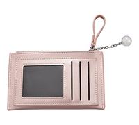 Eighosee Portamonete da in stile semplice, mini portamonete e porta carte femminili, colore rosa, Polvere di perle., Taglia