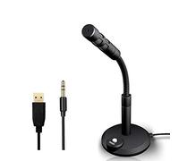 Eighosee Pulsante Interruttore USB Wired Computer Microfono Desktop Business Ufficio Microfono Microfono