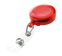 Eighosee retrattile per tesserino identificativo con clip, colore: rosso