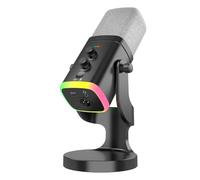 Eighosee Riduzione del Rumore RGB Gaming Mic Microfono USB/XLR Dynamic Mute Feature Monito