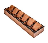 Eighosee Scatola di Legno per Orologi Scatola di Gioielli Orecchino Portaoggetti Scatola di Legno Scatola di Gioielli Scatola Portaoggetti per Imballaggio 6 Slot