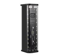 Eighosee Scatola Porta Batterie DIY 18650 con 8 Slot, con Display Digitale di Ricarica Ad Alta Efficienza, Nero