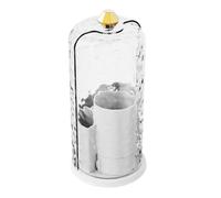 Eighosee Scatola Porta Pennelli da Trucco con Coperchio Trasparente, Grande Capacità, Girevole A 360 Gradi, Organizer In Acrilico A