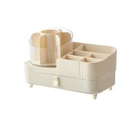 Eighosee Scatola Portaoggetti per Cosmetici, Portaoggetti per Gioielli, Porta Pennelli per Trucco, Portamatite per Sopracciglia, Portarossetto, Portaoggetti Girevole