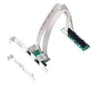 Eighosee Scheda di Rete M.2 A Doppia Porta 2.5G Ethernet NIC M.2 22x80mm Dimensioni B Key e M Key 2500 Mbps Chipset RTL8125B