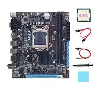 Eighosee Scheda Madre Desktop H110 + CPU G3900 + + Interruttore + Grasso Termico + Pad Termico LGA1151 DDR4 per CPU 6/7/8Th