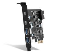 Eighosee Scheda PCIe USB ULS-6210 A 6 Porte da PCI Express A Tipo C(2), Scheda di Espansione USB Tipo A(2)