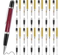 Eighosee Set di 12 Penne A Sfera In Legno con Supporto Girevole In Rame, Ideale per Progetti Fai-Da-Te In Classe.