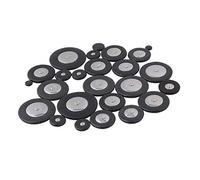 Eighosee Set di 25 cuscinetti in pelle per sassofono, accessori a fiato, colore: nero